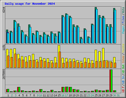 Daily usage for November 2024