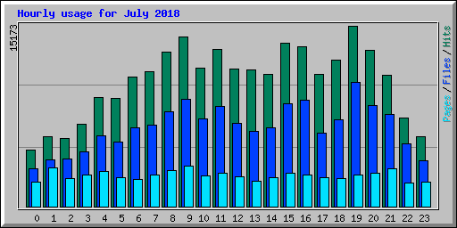 Hourly usage for July 2018