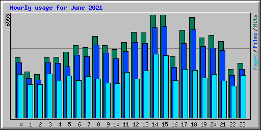 Hourly usage for June 2021