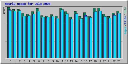 Hourly usage for July 2023