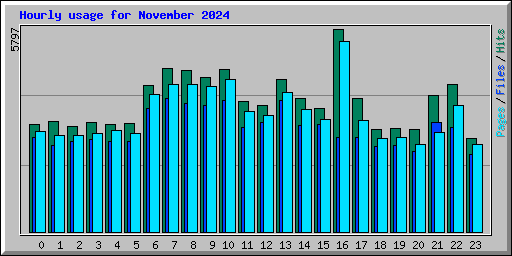 Hourly usage for November 2024
