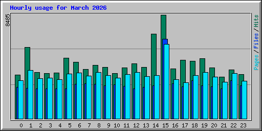 Hourly usage for March 2026