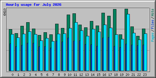 Hourly usage for July 2026